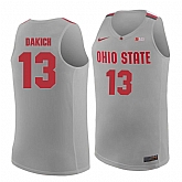 Ohio State Buckeyes #13 Andrew Dakich Gray College Basketball Jersey Dzhi,baseball caps,new era cap wholesale,wholesale hats